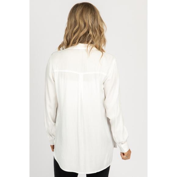 NEW TREND:NOTES lightweight button front blouse in ivory - Picture 3 of 3
